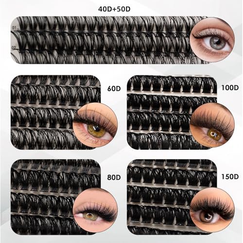 Lash Clusters Kit 564pcs DIY Extensions with Bond & Seal