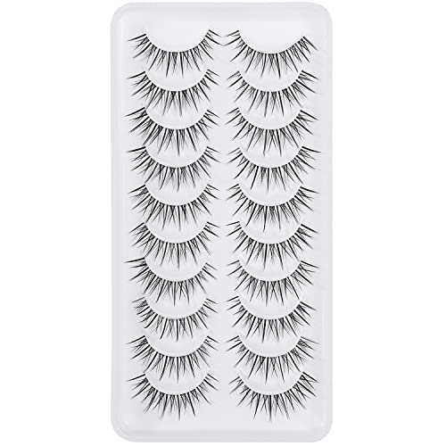 Manga Lashes 12-14mm Natural Wispy Anime Eyelashes - 10 Pairs