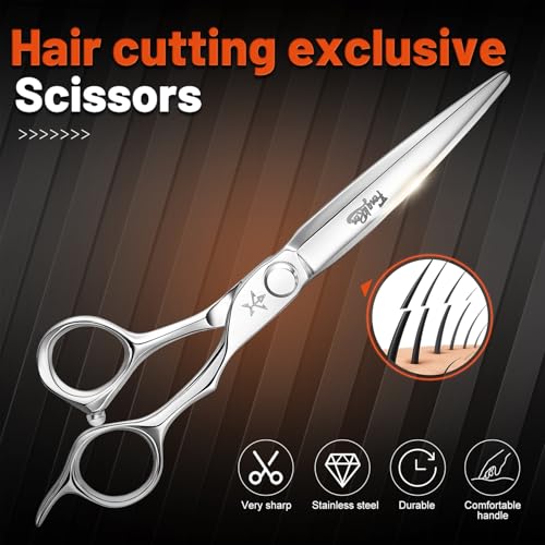 Professional 6.3" Barber Scissors 440C Stainless Steel