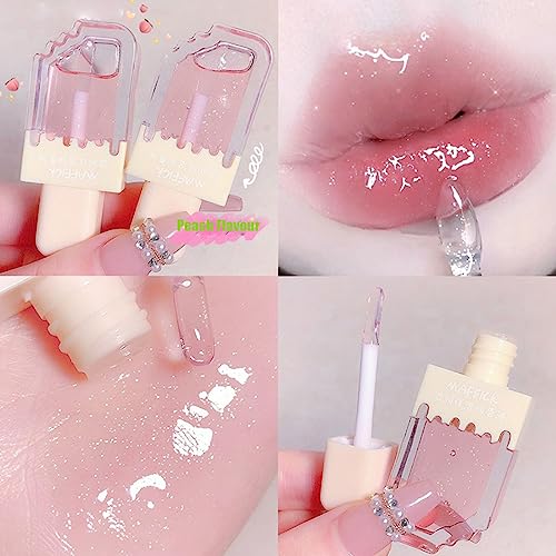 Clear Shimmer Lip Gloss Set - 3Pc Hydrating Lip Oil Kit