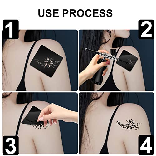 Temporary Tattoo Stencils 24 Sheets - 460+ Patterns with Pen