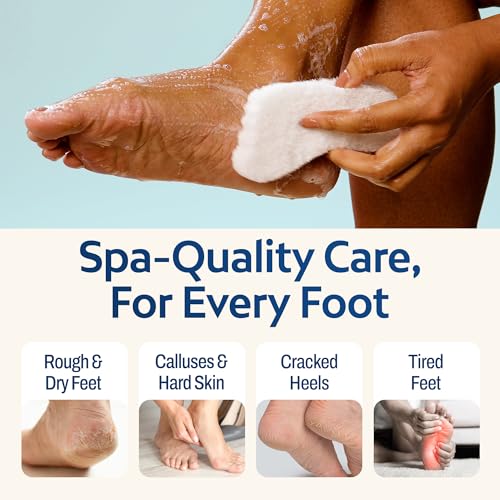 HartFelt Foot Exfoliating Sponge - Gentle Callus & Dead Skin Scrubber, 2-Pack