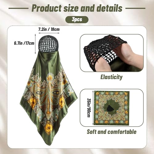 2-in-1 Silk Press Wrap Cap & Scarf for Nighttime Hair Care