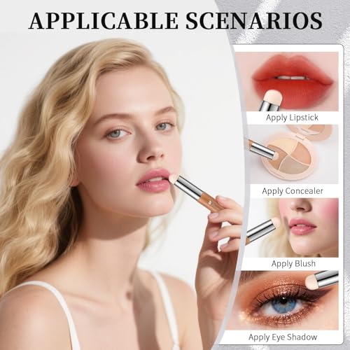 DUcare Portable Lip Brush with Cap | Travel Makeup Brush