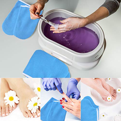 Paraffin Wax Bath Kit - Terry Cloth Spa Mitts, Booties & Liners (204 Pcs)