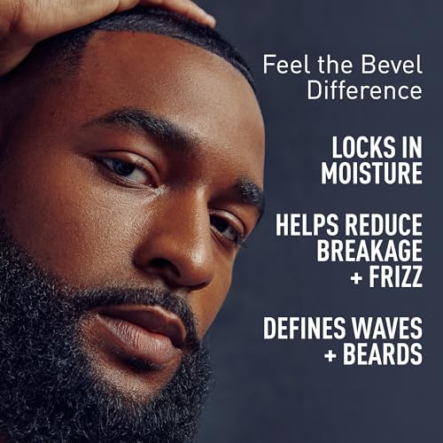 Bevel Beard Balm & Hair Pomade for Waves with Coconut Oil and Shea Butter,Locks in Moisture to Help Reduce Frizz and Breakage,Beard Care for Men,3.4 Oz,(Pack of 2)