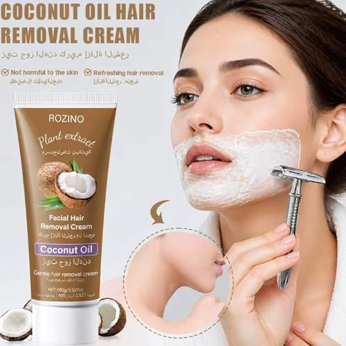 xiaoks 1Pack Gentle Coconut Hair Removal Cream for Women, Sensitive Skin
