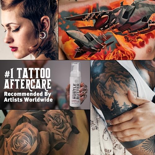 Hustle Bubbles Tattoo Soap - Foaming Cleanser for New Tattoos & Piercings
