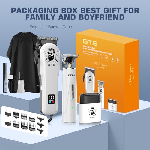 Professional Hair Clippers for Men Cordless Barber Kit IPX7