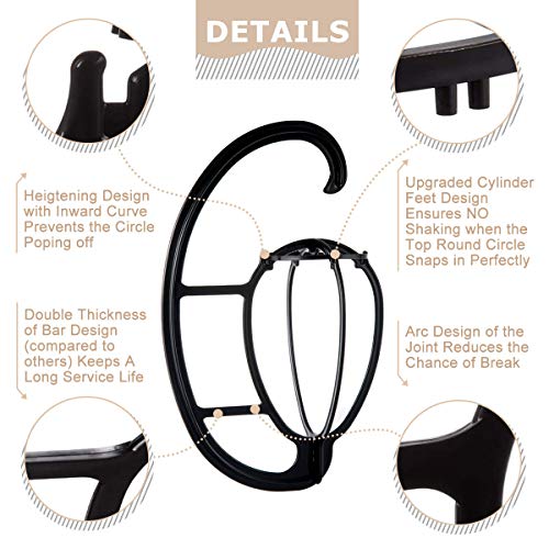 Dreamlover Hanging Wig Stand - 4 Pack Black Wig Holder