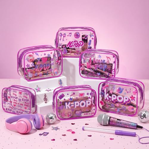 12 Kpop Makeup Bags - Ideal Party Favors & Birthday Gifts