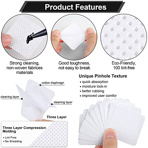 400 Eyelash Extension Glue Wipes + Pump Dispenser Bottle