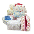 24 PCS Cotton Quilted Makeup Bags Bulk with Zipper-Easter Gifts Floral Bridesmaid Gifts Cosmetic Makeup Pouch Birthday Gifts for Women/Mothers Day/Teacher Appreciation/Graduation Gift(24 Pack)