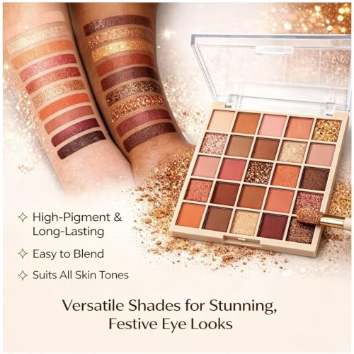 K'APEINE 25-Color Eyeshadow Palette - Matte, Shimmer & Glitter