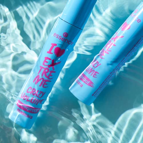 Essence I Love Extreme Crazy Volume Waterproof Mascara - Black, Long-Lasting & Vegan