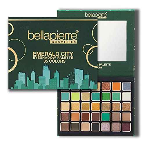bellapierre Emerald City Eyeshadow Makeup Palette | 35 Color Shades in a Range of Matte, Satin, Shimmer, and Foil Finishes | Non-Toxic and Paraben Free | Vegan and Cruelty Free