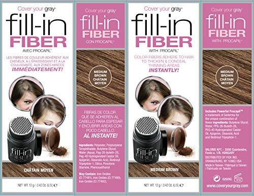 Cover Your Gray Pro Fill-In Fibers with Procapil - Medium Brown