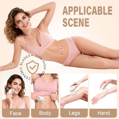 Gold Women’s Electric Shaver for Sensitive Skin 18K Hypoallergenic Blades - Compact & Waterproof