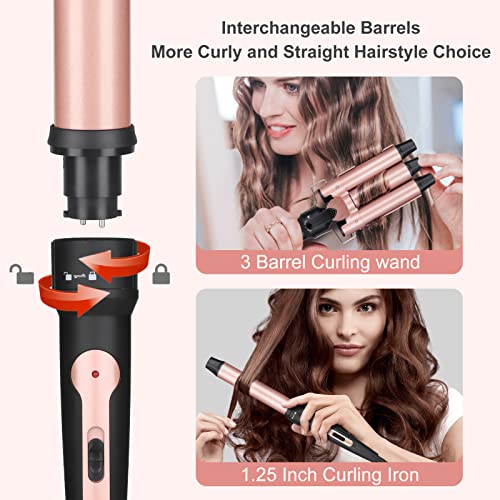 EMOCCI PRO 5-in-1 Curling Iron Set with Interchangeable Barrels