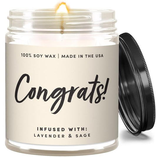 Engagement Gifts for Couples, Bride to Be Gifts, Bridal Shower Gifts for Bride, Congrats Candles Gifts for Women, Congratulations Gifts for Her, College Graduation Gifts for Women, Newly Engaged – 9oz