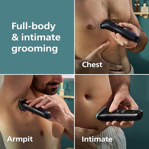 Body Groomer for Men with Adjustable Trimmer & Shaver Heads