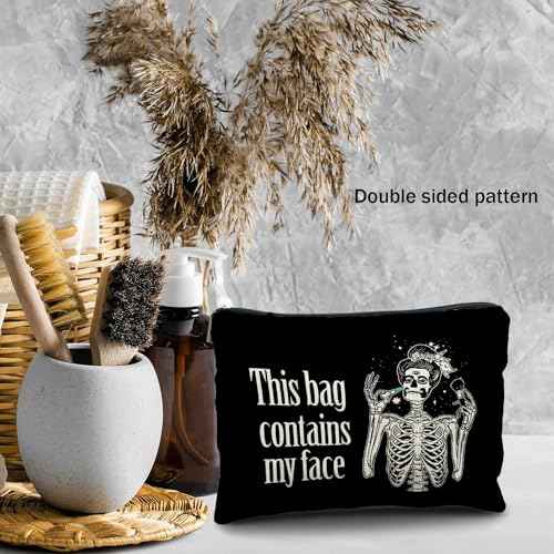 Goth makeup bag, Halloween Gothic Witchy Spooky Gifts for Women, Witch Makeup Bag Cosmetic Pouch