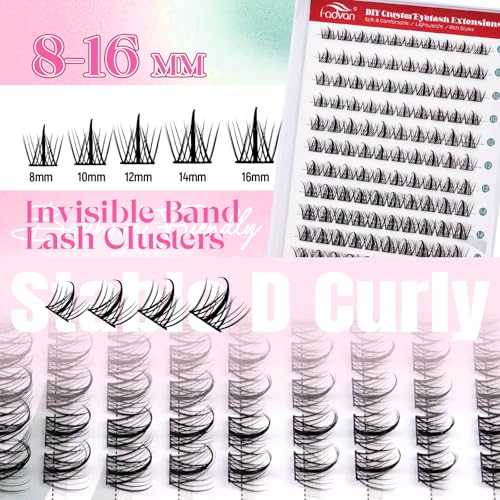 FADVAN Manga Lash Clusters 120PCS D Curly Wispy DIY Eyelash Extensions