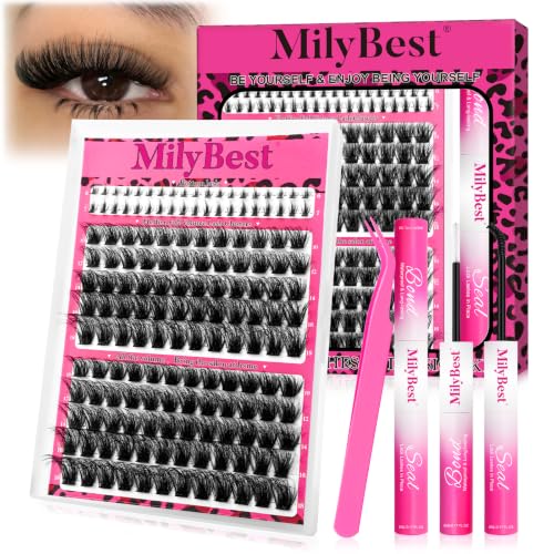 MilyBest Fable Lash Clusters Kit - Volume Eyelash Extensions 10-18mm