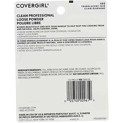 COVERGIRL Professional Loose Finishing Powder, Translucent Fair, 0.7 Ounce (packaging may vary)