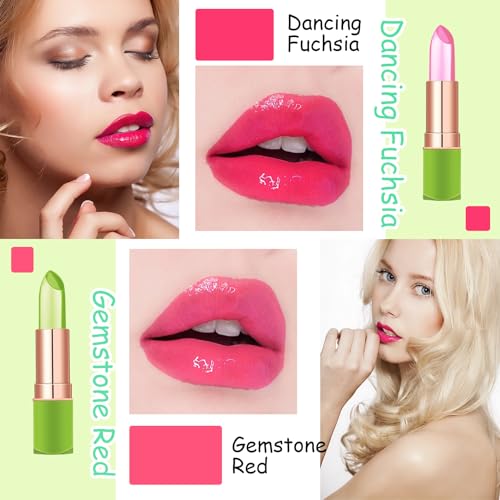 Color Changing Aloe Vera Lipstick Set – Moisturizing Tinted Lip Balm