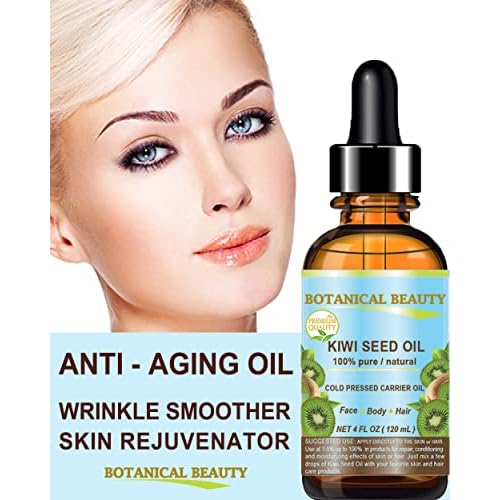 Botanical Beauty KIWI SEED OIL. 100% Pure Natural Undiluted Virgin Cold Pressed Carrier Oil for Face, Skin, Body, Hair, Nail Care (1 Fl Oz)