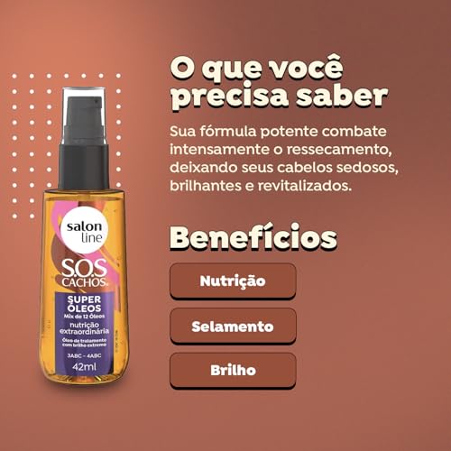Salon Line SOS Cachos Curl Treatment Oil 1.42 Fl Oz