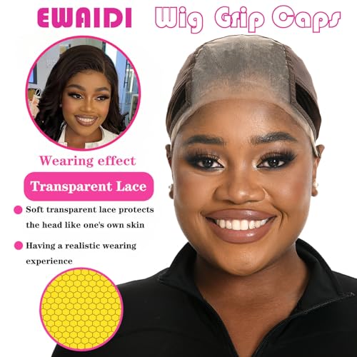 Lace Wig Grip Cap with Gripper Headband - Medium