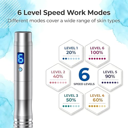 Microneedle Derma Roller Pen 0.25mm with 12 Replacement Heads