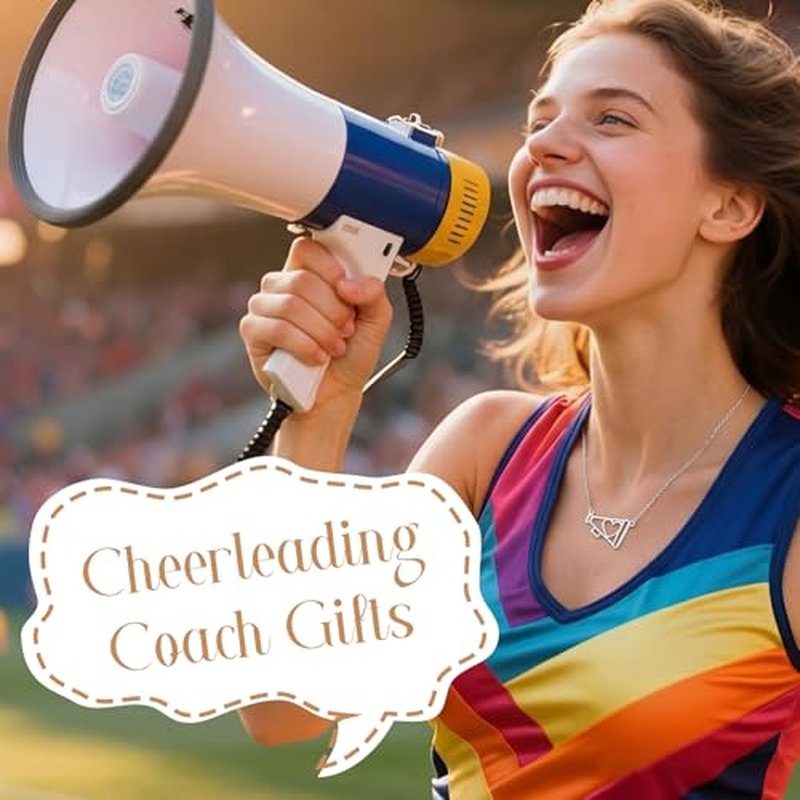 30 Pcs Cheerleader Megaphone Necklaces with Motivational Cards