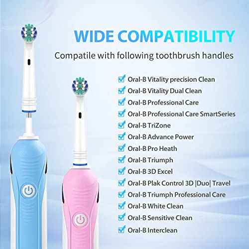 Replacement Toothbrush Heads for Oral B Braun(Individually Packaged),8 Pack Professional Electric Toothbrush Heads Compatible with Oral B 7000/Pro 1000/9600/ 5000/3000/8000 (8 Count)