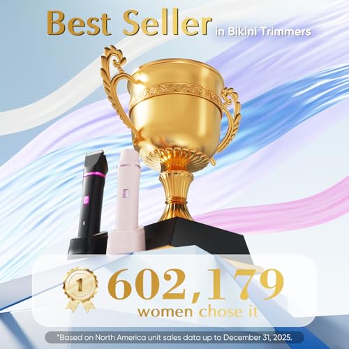 Risina 2-in-1 Electric Bikini Trimmer for Women, IPX7 Waterproof