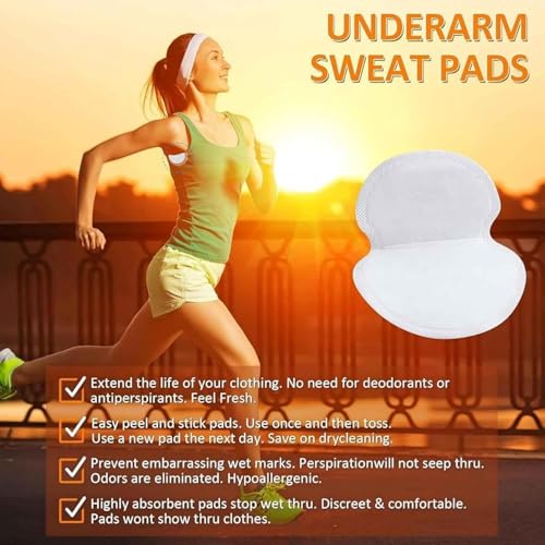 Disposable Underarm Sweat Pads - 100 Pack for Men & Women