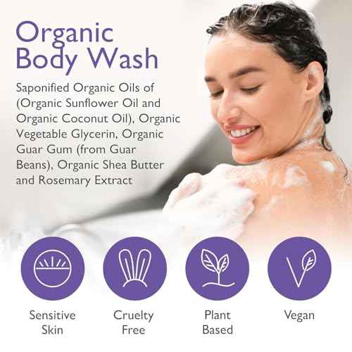 SoCal Suds & Company 128oz Certified Organic Hand & Body Wash w/Shea Butter- Gentle Natural Body,Baby & Face Wash for Sensitive Skin, Moisturizing Thick Castile Soap, Hand Soap and More - Lavender