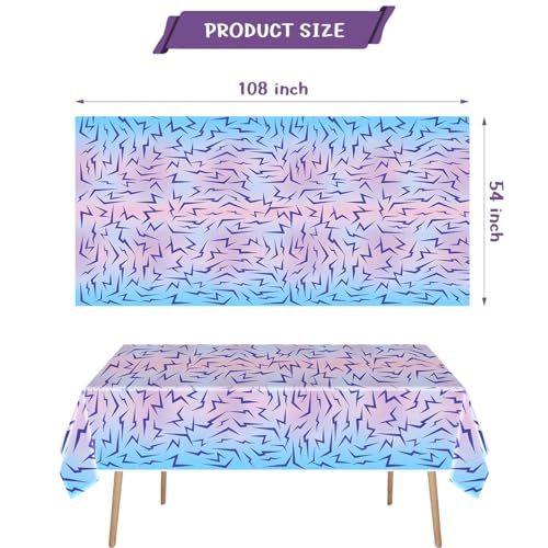 JU XIN 2-Pack Purple Demon Birthday Party Tablecloths for Kpop Celebrations