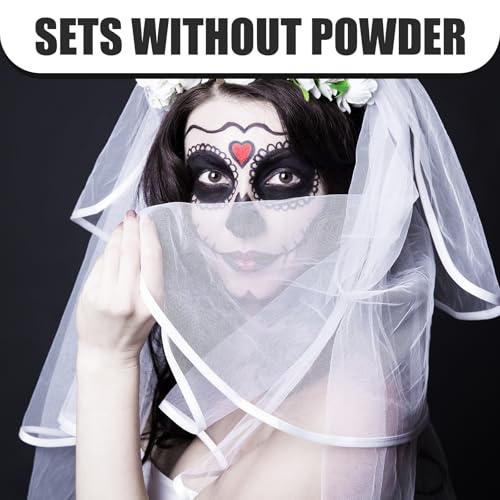 BOBISUKA White Face Body Paint, Water Based Face Painting for Art Theater Halloween Party Cosplay Clown SFX Makeup for Women Adults, Non-Toxic Washable