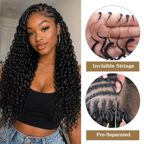 18" Feather Crochet Hair for Black Women - 100 Strands Deep Wave