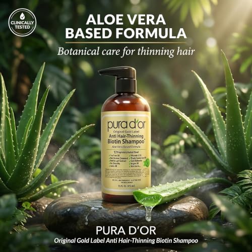 PURA D'OR Anti-Thinning Shampoo with Biotin & Argan Oil