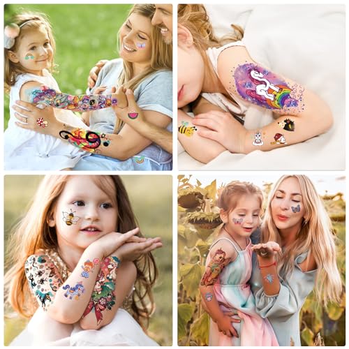 52 PC Kids Temporary Tattoos - Full & Half Arm Stickers