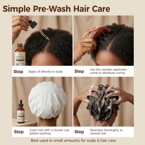 WM Western Miracle USDA Organic Cold Pressed Castor Oil 2 Fl Oz for Hair, Lashes & Brows