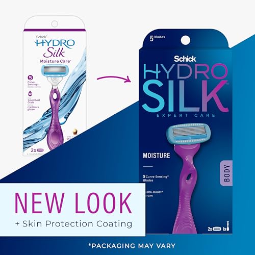 Schick Hydro Silk Razor for Women With 2 Moisturizing Blade Refills (Pack of 2)