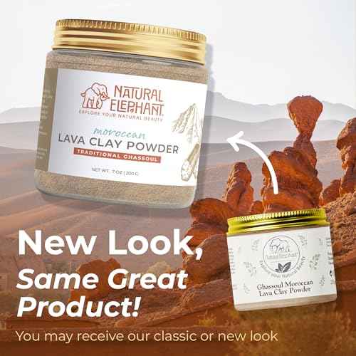 Natural Elephant Ghassoul (Rhassoul) Moroccan Lava Clay Powder | 100% Pure & Natural Face & Body Mask Powder | 1lb Bag Pack of 2 450g Bags