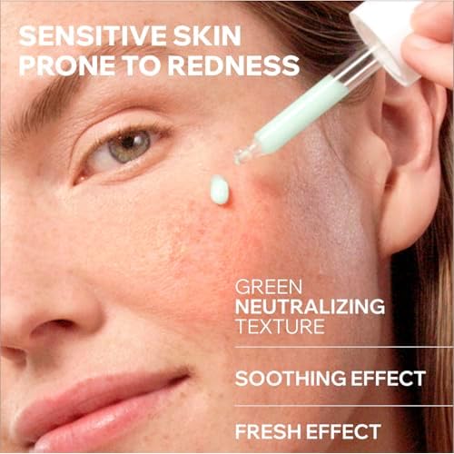URIAGE Ros?liane Redness-Neutralizing Serum | Anti-Redness & Anti-Aging, Soothes & Smoothes, Reduces Redness & Fine Lines, Green-Tinted Formula, 30 mL/1.01 fl. Oz