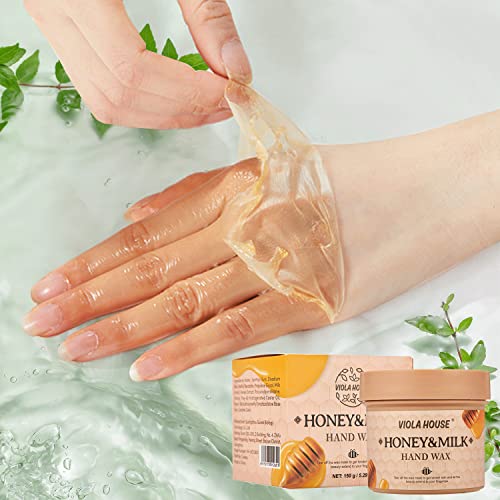VIOLA HOUSE Honey & Milk Peel-Off Hand Wax Mask for Dry Hands, 150g