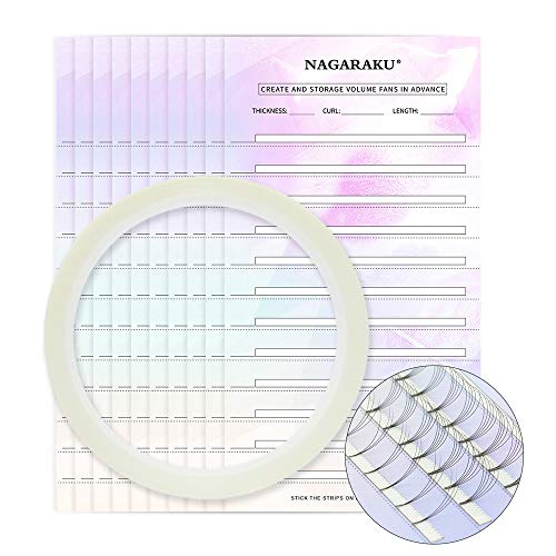 Eyelash Extension Storage Card with Tape - 20 Sheets